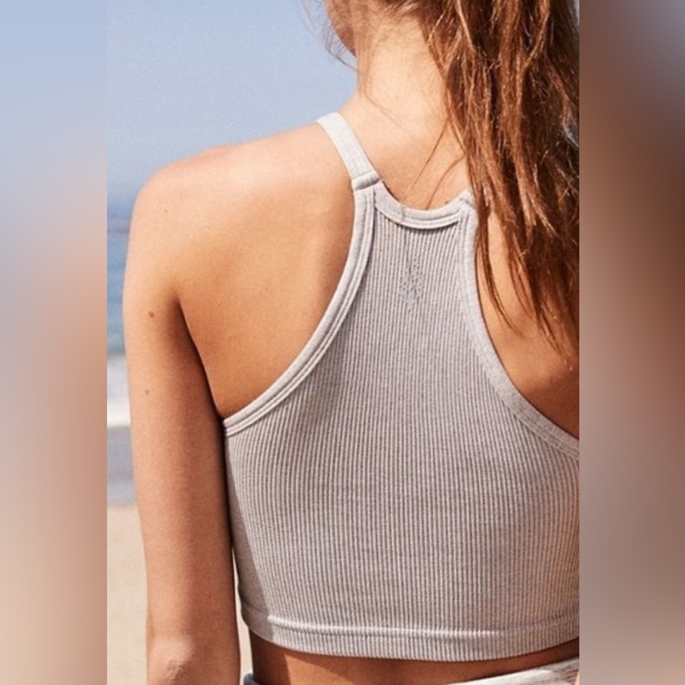 FP Movement Gray Sports Bra with Racerback Design - Picture 1 of 8